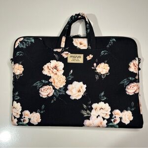 MOSISO Computer Electronic Device Carrier Tote Floral Fabric Zip Insulated NWOT
